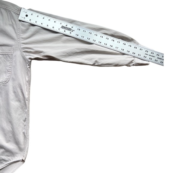 Levi's Vintage Large Button Down Shirt Men's Long Sleeve Tan Casual Workwear - Picture 9 of 9